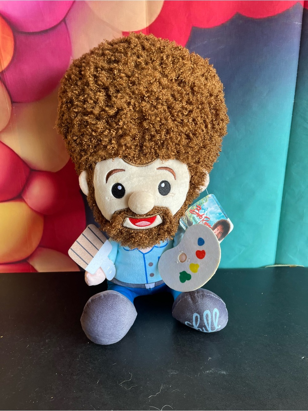 Plush Artist Doll - Brown Hair Brown Beard, Blue Outfit